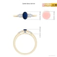 thumbnail image 4 of Angara Natural 0.6 Ct. Blue Sapphire with Diamond Classic Ring in 14K Yellow Gold for Women (Ring Size: 12), 4 of 9