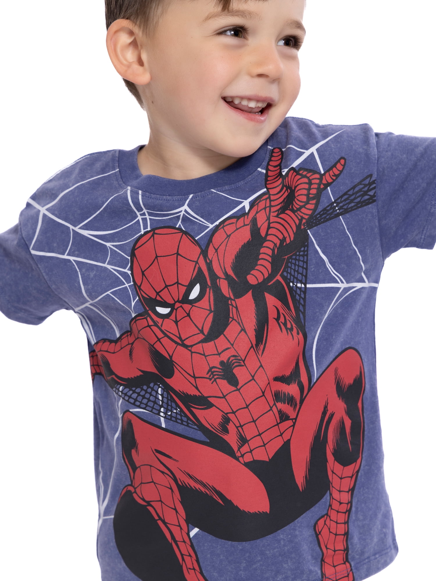 Marvel Spider-Man Toddler Short Sleeve Graphic Crewneck Tee, Sizes 12M-5T