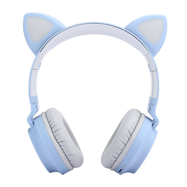 Dioche Cat Ear 5.0 Headphone LED Noise Cancelling Headset Support FM