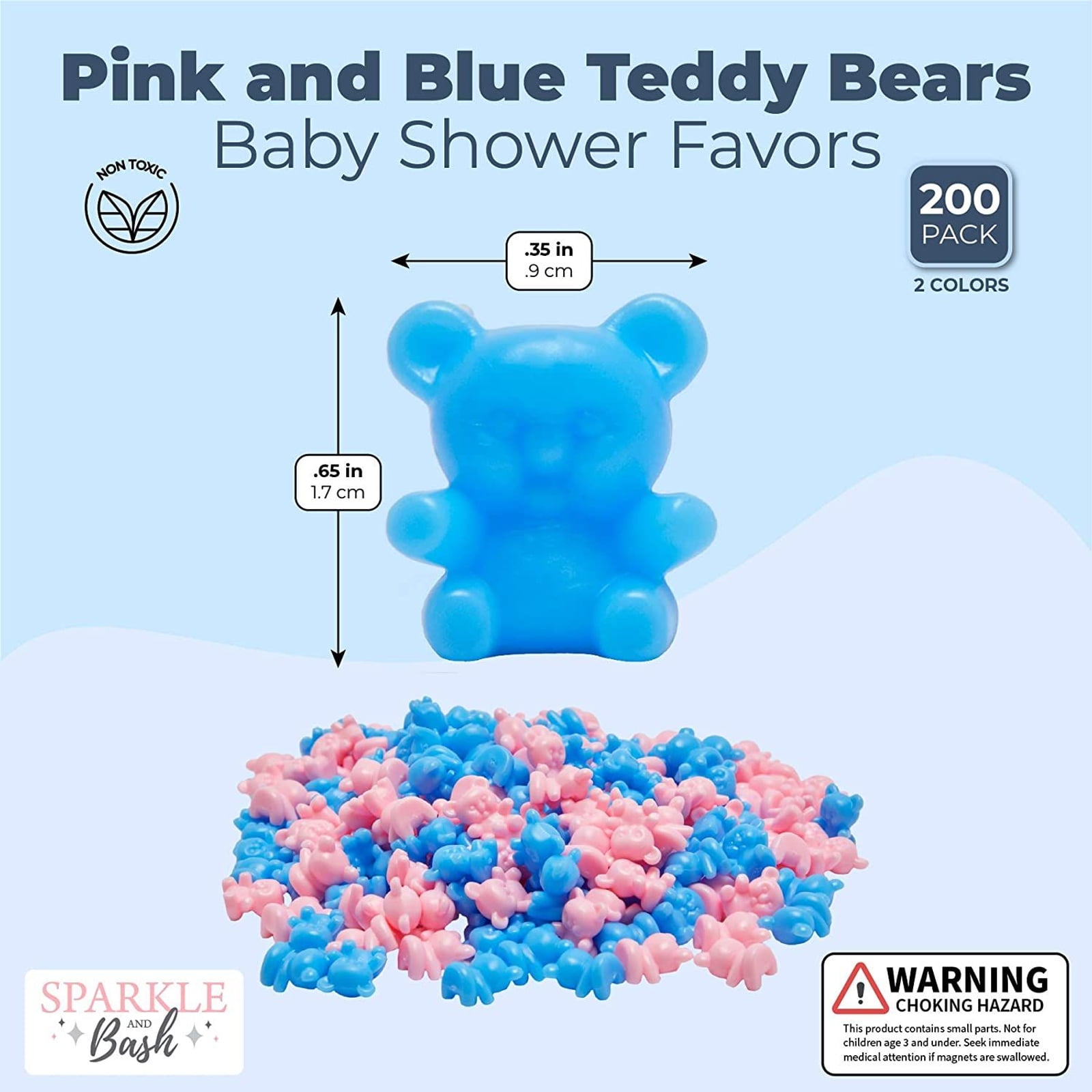0 Pack Mini Teddy Bears For Gender Reveal Party Supplies Decorations Blue And Pink Baby Shower Favors 0 65 In Walmart Com