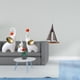 thumbnail image 2 of Esculturas de elefantes,Estatuas de elefantes,decoración del hogar,artesanías de cerámica,Escultura de velero,Estatua de velero Decoración de velero Barco de vela,Figura de velero modelo, 2 of 8