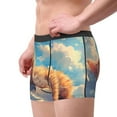 thumbnail image 2 of Yiaed Cloud Sleeping Cat Print Men's Soft Cotton Boxer Shorts Breathable Boxers Underwear Moisture-Wicking Underwear Stretch Boxer Briefs for Man-Small, 2 of 5