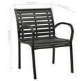 thumbnail image 4 of vidaXL Chaises de Jardin 2 Pcs Acier et WPC Noir, 4 of 5