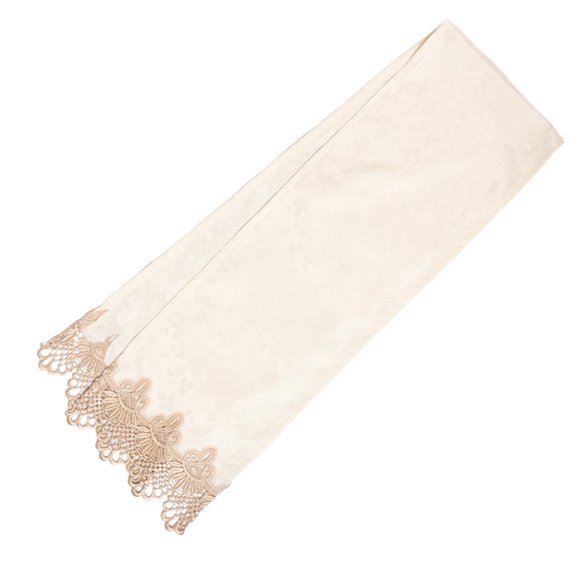 unbranded Cubierta De Piano Vertical Con Bordado Floral En Tela Lujosa Color Dorado Para Protección Elegante