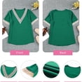 thumbnail image 5 of Womens Short Sleeve Summer Tops Lace Trim V Neck Blouses Casual Shirts, 5 of 6