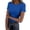 Blue, variant on Casual Top for Women Short Sleeve Crewneck Rib Slim Basic 2025 Clothes Summer Clothes for Women,Army Green,M