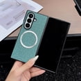 thumbnail image 7 of Case Compatible with Samsung Galaxy Z Fold 7, Plain Fabric Back TPU Frame Magsafe Ultra Slim Lightweight Shockproof Anti-Falling Protective Thin Back Case Cover for Samsung Galaxy Z Fold 7, Black, 7 of 7