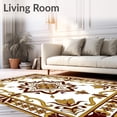 thumbnail image 2 of ODIKA 4'x6' Machine Washable Non-Slip Area Rug, Vibrant Burst with Ornate Floral Motifs High Traffic Rug with Pad, White, 556547, 2 of 8