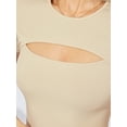 thumbnail image 5 of Lovito Women's Casual Plain Cut Out Crop T-Shirt for Work and Daily, 5 of 6