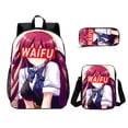thumbnail image 1 of Set de mochilas escolares Waifus Anime de 3 piezas, mochila de 17 pulgadas, 1 of 1