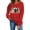 Red, variant on Ladies Cute Cat Graphic Sweatshirts Fall Clothes for Women Halloween Pumpkin Print Long Sleeve Pullover Crewneck Tops Casual Loose Fit Activewear