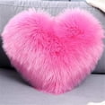 thumbnail image 3 of PEACNNG Heart Shaped Pillowcase Throw Pillow Cushion Cover Long Plush Cushion Pad Pillowslip Washable Fluffy Soft & Comfortable Decorative Pillow Cover for Living Room Sofa Bedroom, 3 of 4