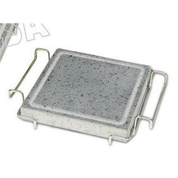 8.5 x 8.5 in. Square Lava Rock Plate with Stand- 9 Piece