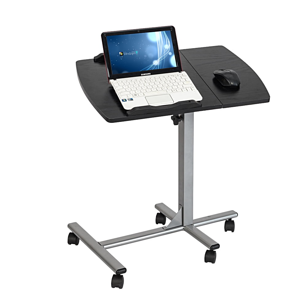 Five-Wheel Home Use Multifunctional Lifting Removable Computer Desk Black&Silver