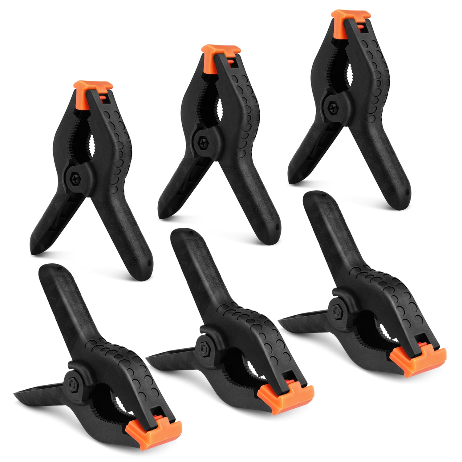 Photo Art & Crafts Coideal 6 Pack Plastic Nylon Spring Clamps for Photography Backgrounds/Large Black Heavy-Duty Market Stall Clips DIY Tools Muslin Backdrops Clamp Clips for Studio 4.5 Inch 