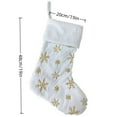 thumbnail image 4 of White Christmas Stockings 19 Inch Large Plush Xmas Stocking with Golden Snowflake Sequin Glitter Design for Christmas Tree Wall Fireplace Home Decoration Holiday Party Festive Celebration, 4 of 6