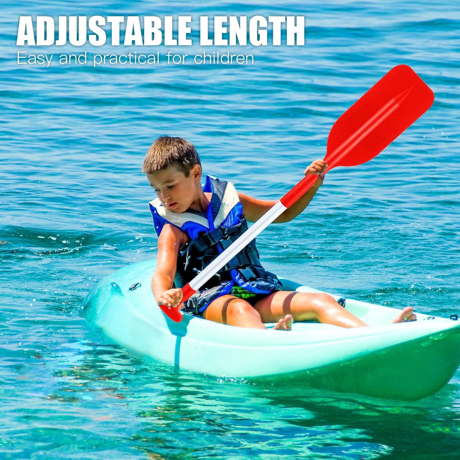 Boat Canoe Paddles Telescoping Collapsible Oar Aluminum 21.3-41.7 in Kayak Paddles Adjustable Length for Kayak Inflatable Dinghy Water Sport Boat Accessories
