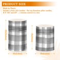 thumbnail image 3 of Black and White Checkered Stripes 2 PCS LED Flickering Flameless Candles with Remote Control Realistic 3D Wick Window Candles Sets for Wedding Table Home Decoration Gifts, 3 of 7