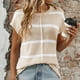 thumbnail image 4 of Camisas de Mujer Fiudx Blusas Casuales de Moda Cuello Redondo Mangas a Rayas, 4 of 6