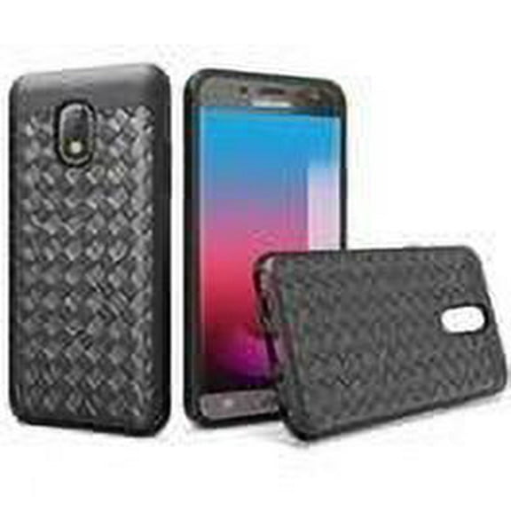 GSA Woven Textured Dual Hybrid Case For Samsung Galaxy J7 (2018), J737, J767 - Black