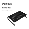 thumbnail image 2 of Incipio Monitor Riser Stand, Ergonomic Desk Shelf with Ventilated Surface & Non-Slip Legs, Space-Saving Computer Monitor Stand for Office, Home & Gaming Setup-Black, 2 of 13