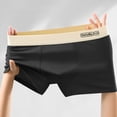 thumbnail image 4 of Men Boxer Underwear Mid-rise Elastic Waist U-Convex Shorts Briefs Patchwork Color U-Convex Breathable Panties, 4 of 8
