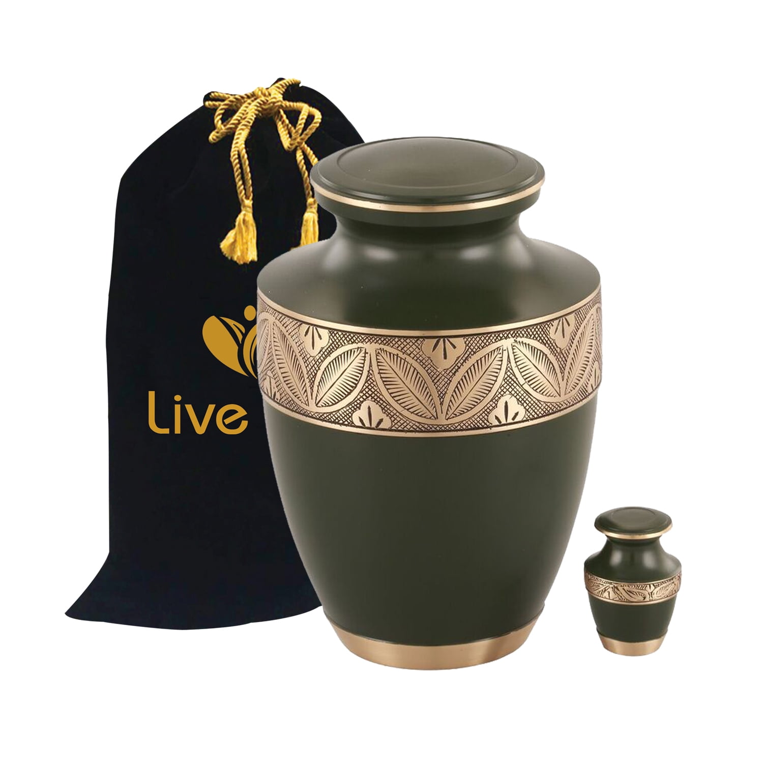 Augusta Cremation Urn Adult Funeral Urn Solid Brass Funeral Urn Handcrafted Adult Funeral