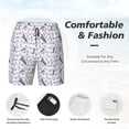 thumbnail image 3 of Fuzoiu Lavender Flowers Print Men's Swim Shorts,Quick-Dry Double-Layer Swim Trunks,Board Trunks,Beach Shorts Swimwear Bathing Suits-3X-Large, 3 of 6