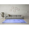 thumbnail image 3 of Ahgly Company Machine Washable Indoor Rectangle Oriental Blue Industrial Area Rugs, 2' x 4', 3 of 4