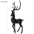 thumbnail image 2 of HIELLFQ Resin Reindeer Christmas Decorations-Elegant Black Reindeer Statues Office Table Living Room Decorations 13.7", 2 of 8