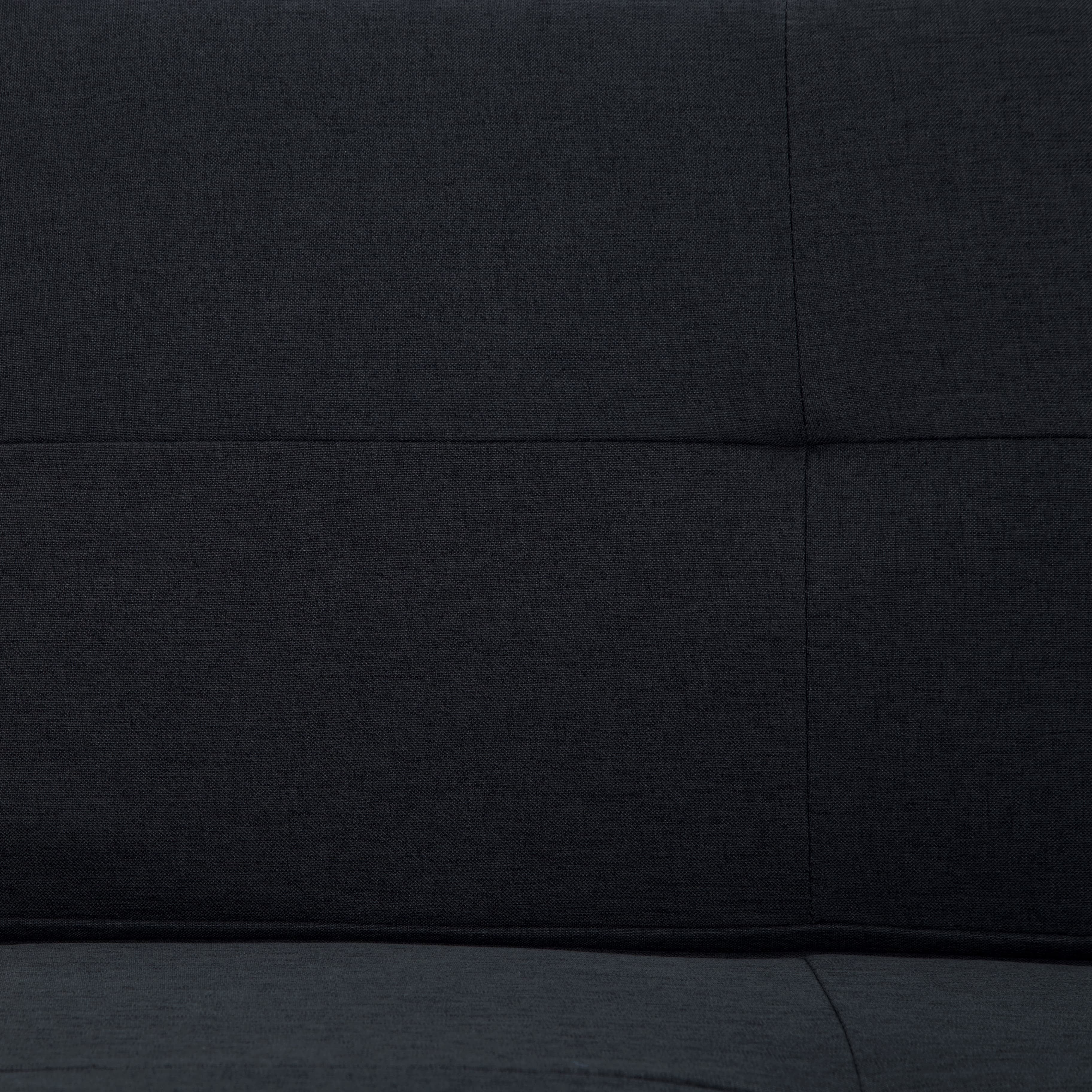 BSHTI 74.8" Futon Sofa Bed, Twin Size, 5-Position Adjustable Folding Convertible Sleeper,Polyester Upholstery, All-Iron Frame, Black
