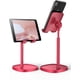 thumbnail image 1 of LISEN Soporte para teléfono celular, soporte para teléfono celular estable ajustable en altura en ángulo para escritorio, soporte para teléfono de metal de aluminio resistente (rojo), 1 of 3