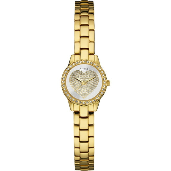 GUESS W0730L2,ladies Dress,Gold Tone Case and bracelet,Crystal Accented Bezel,WR