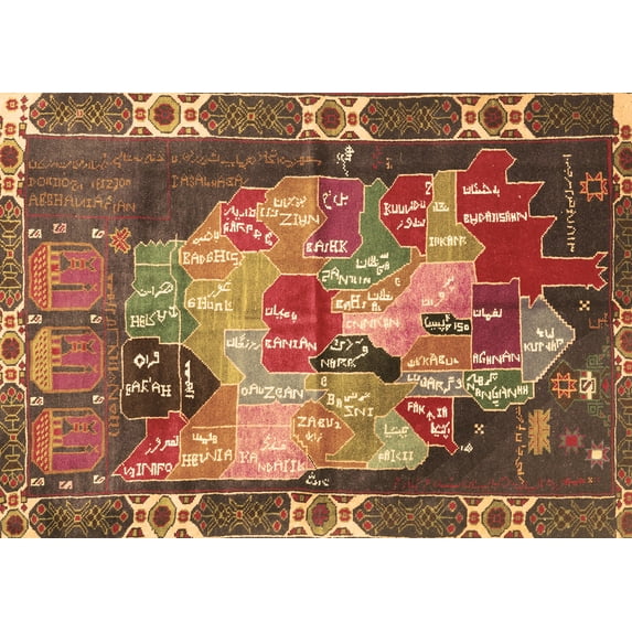 Ahgly Company Indoor Rectangle Persian Brown Traditional Area Rugs, 8' x 10'