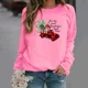 thumbnail image 3 of Sudadera con capucha y cuello redondo de manga larga con estampado navideño para mujer, ropa estética, ropa de calle para mujer, 3 of 4