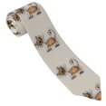 thumbnail image 3 of Fotbe Brown Cat Cartoon Corbata Clásica para Hombre con Estampado – Corbata de Seda Jacquard Tejida, para Negocios, Bodas y Eventos Formales, 3 of 6