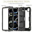 thumbnail image 2 of Allytechgroup iPad Air 10.9" Case, Build in Screen Protector Rugged Shockproof Kids Friendly Kickstand [Shoulder Strap] Bumper Case for Apple iPad Air 5th 4th Gen 10.9", Black, 2 of 8