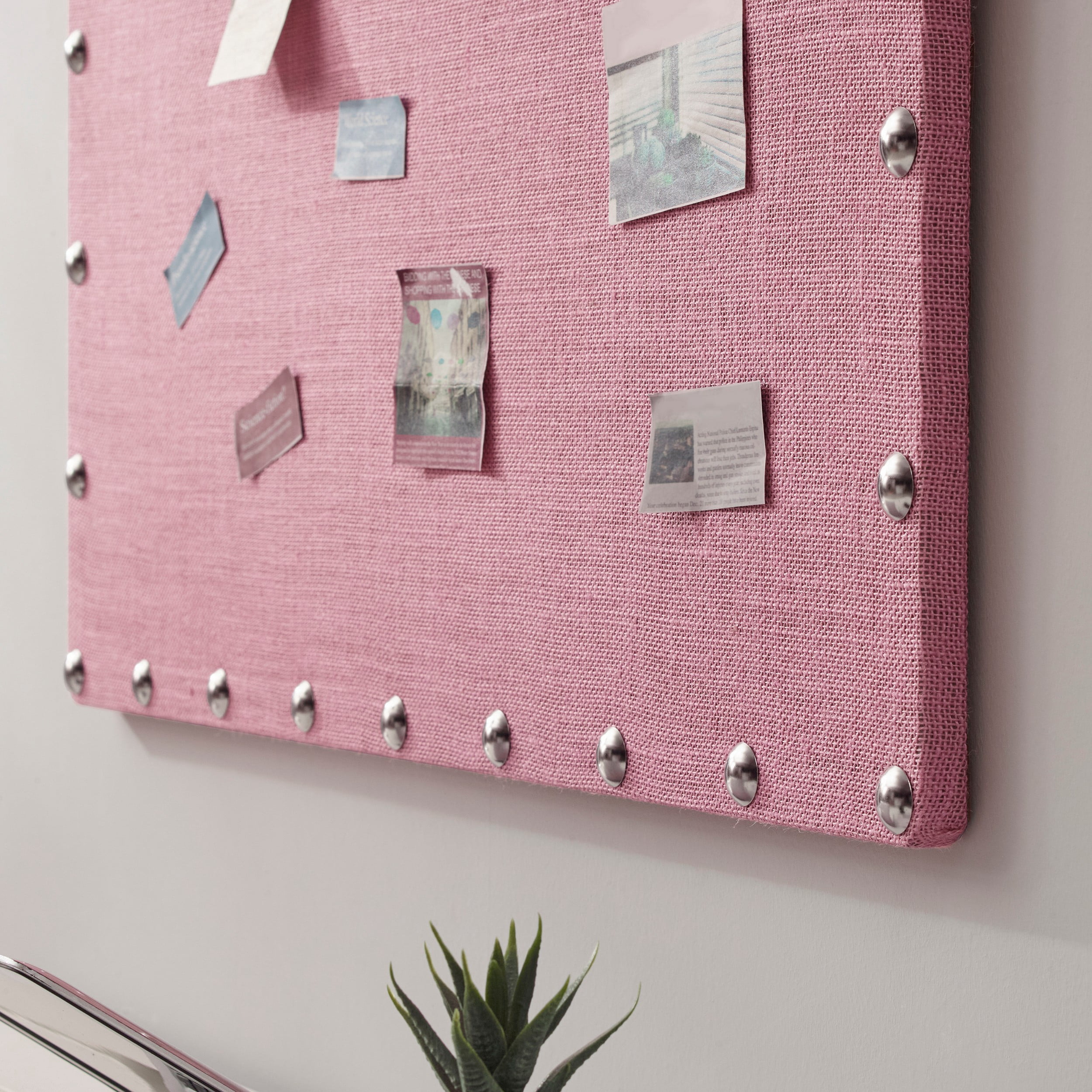 Linon Krall 24 x 36 inch Corkboard, Pink, Bulletin Boards, Can Be Handheld