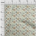 thumbnail image 2 of oneOone Silk Tabby Beige Fabric Circus Dress Material Fabric Print Fabric By The Yard 42 Inch Wide-aB, 2 of 5