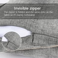 thumbnail image 5 of HIG Vintage Square Linen-Like Throw Pillow Covers, Cottage Boho Cushion Covers with Natural Burlap Trim, Idyllic Square Pillow Cases for Car Chair Porch, 2 Pieces, Gray, 20x20, No Insert (WALTER), 5 of 9