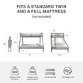 thumbnail image 6 of DHP Dusty Twin over Full Metal Bunk Bed with Secured Ladders, Silver, 6 of 18