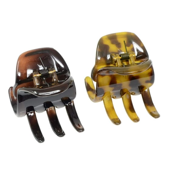Parcelona French Classic Large Pony Celluloid Jaw Hair Claw for Women and Girls (Savana-Shell)