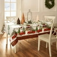 thumbnail image 3 of Fashions Vintage Truck Christmas Tree Farm Polyester Tablecloth, 60"X120", Rectangle, 3 of 5