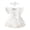 White, variant on Zanarzt Newborn Baby Girl Clothes Baby Girl Bow Print Sleeveless Romper Skirt Bodysuit Headbands Set Blue,12-18 Months