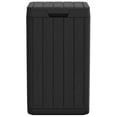 thumbnail image 5 of vidaXL Outdoor Garbage Bin Anthracite 15"x15"x25.6" PP, 5 of 8