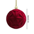 thumbnail image 3 of Nilvkv 3PCS Velvet Christmas Balls, Bulk Flocked Christmas Tree Ball Ornaments Plastic Balls 8cm/3.1in Xmas Decorative Hanging Ornaments Christmas Tree Decoration, 3 of 6