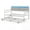 White, variant on ELLEGNT Trundle Daybed with LED Lights and Charging Station - Upholstered Storage Headboard for Bedroom or Office, White