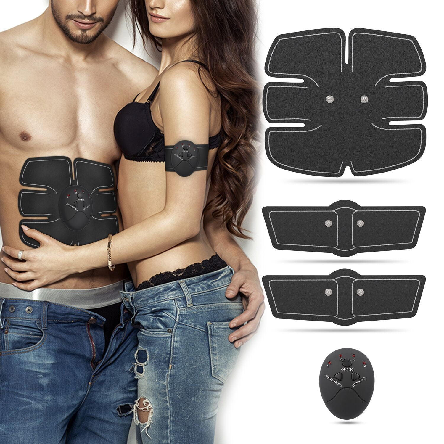 EMS Smart Home Fitness Apparatus Unisex Support Abdominal Trainer Muscle Stimulator For Men & Women,Muscle Toner Toning... by ZENO TRADING