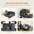 thumbnail image 3 of 79" Tall Dark Grey Cat Tree Condo - Multi-Level Scratching Post & Activity Center for Indoor Cats - Sturdy Bamboo & Plush Design - Living Room/Bedroom Use, 3 of 7