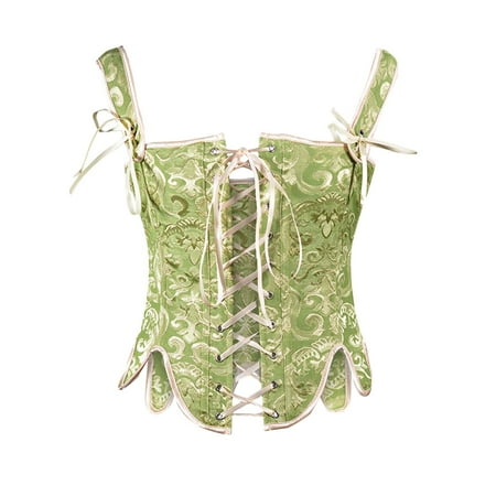 UPPADA Underbust Corset Clearance Plus Size Corset Tops for Women Underbust Corset Belt Overbust Corset with Straps Bodice Corset Lace Up Corset Dress Vintage Crop Top